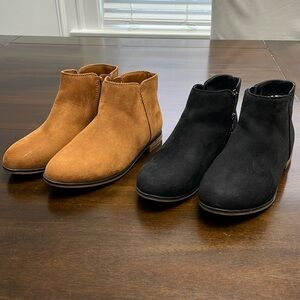 Little girls black and brown bootie boot